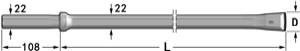 22mm Integral Drill Steels